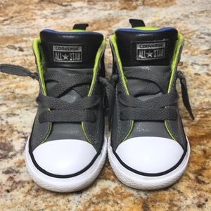 Converse mid top leather sneakers